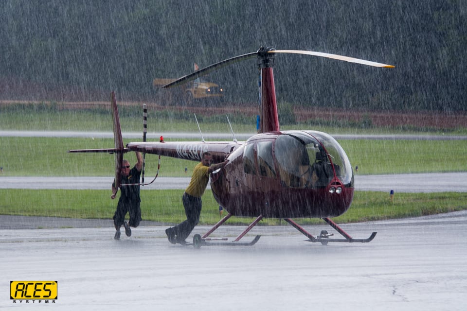 Mike Lukas with Helicopter